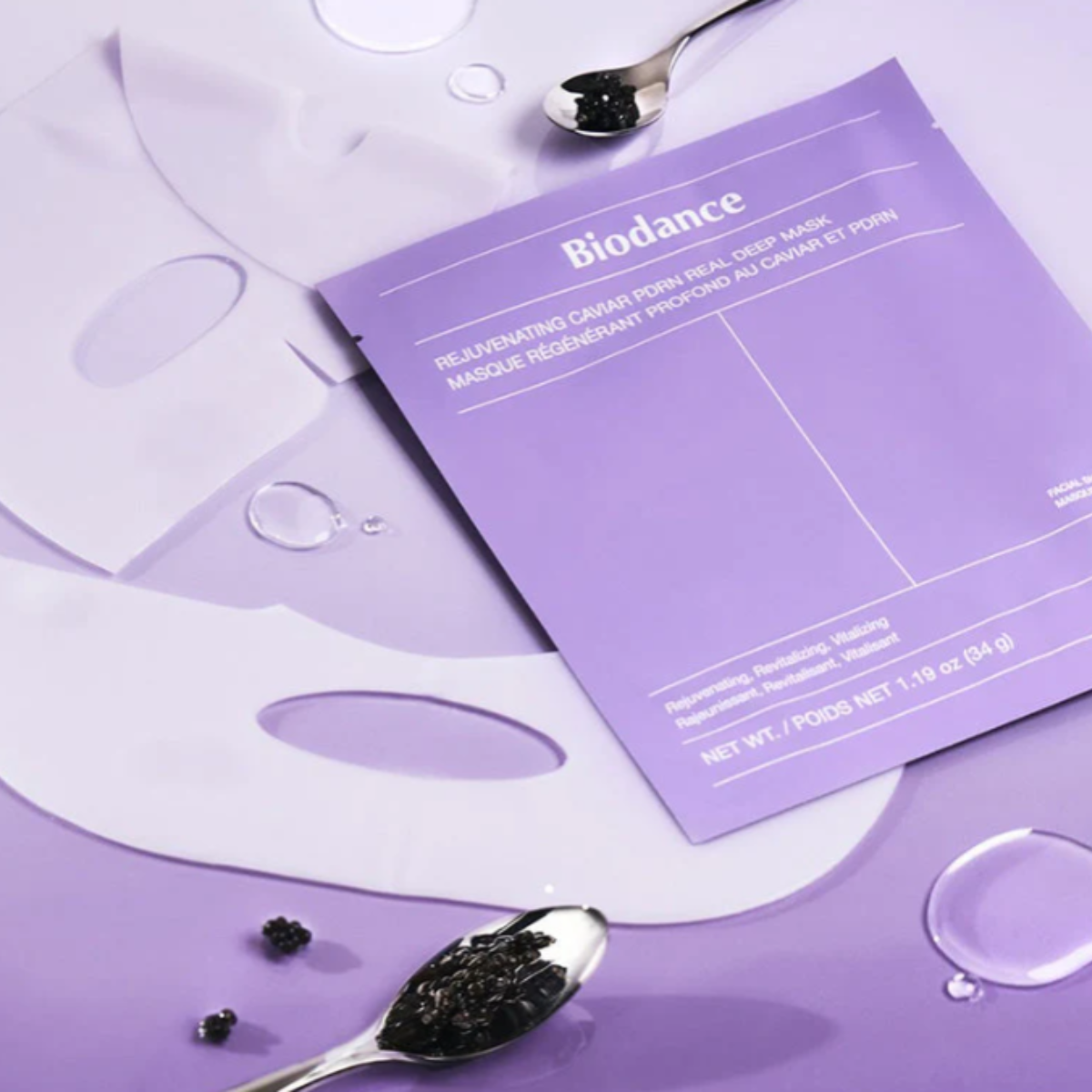 masque biodance mauve au PDRN et caviar